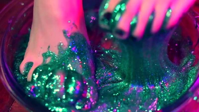 Barefoot Stuck In Glue & Masturbation